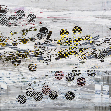 BLAZE 206 - 2014, graphite, acrylic, watercolor, ink on paper, 35.25 X 55.5 inches (SOLD)