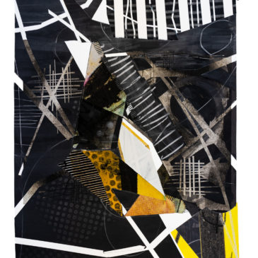 MEDITATION 1 - 2018, acrylic, watercolor, india ink, graphite, uv archival pigment prints, collage on Arches paper, 52 H X 47 W inches (AVAILABLE)