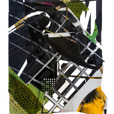 MEDITATION 2 - 2018, acrylic, watercolor, india ink, graphite, uv archival pigment prints, collage on Arches paper, 55 H X 42.5 W inches (AVAILABLE)